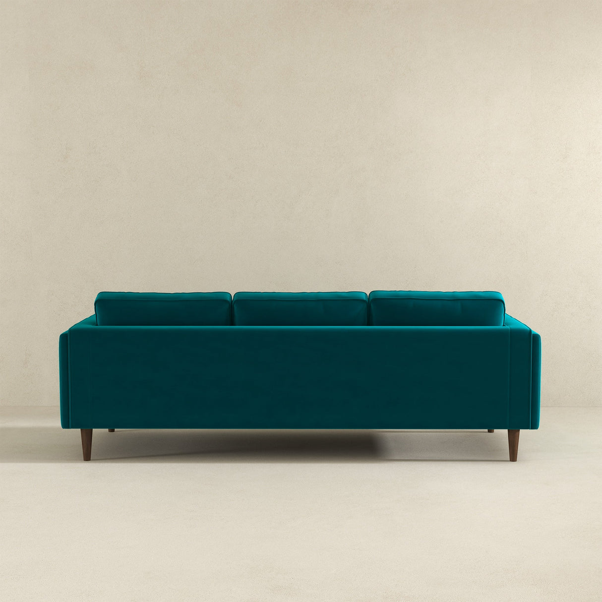 Amber Teal Mid-Century Modern Luxury Velvet Sofa from Ashcroft Furniture - Luna Furniture
