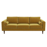 Amber Yellow Mid-Century Modern Luxury Velvet Sofa from Ashcroft Furniture - Luna Furniture