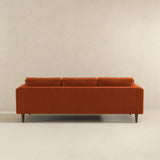 Amber Burnt Orange Mid-Century Modern Luxury Velvet Sofa from Ashcroft Furniture - Luna Furniture