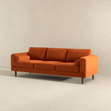 Amber Burnt Orange Mid-Century Modern Luxury Velvet Sofa from Ashcroft Furniture - Luna Furniture