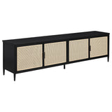 Amherst Black 4-Door Metal TV Stand Media Console from Coaster - Luna Furniture