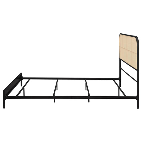Amherst Black Radio Weave Rattan Metal Eastern King Bed from Coaster - Luna Furniture