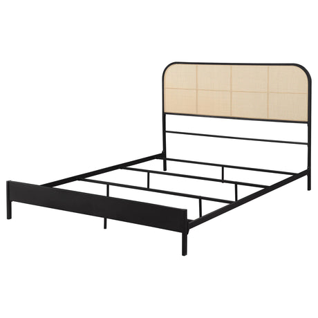 Amherst Black Radio Weave Rattan Metal Queen Bed from Coaster - Luna Furniture