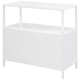 Amherst White 2-Door Radio Weave Cane Metal Accent Cabinet from Coaster - Luna Furniture