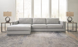 Amiata Glacier 2-Piece Sectional with Ottoman from Ashley - Luna Furniture