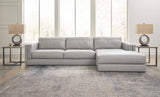 Amiata Glacier 2-Piece Sectional with Ottoman from Ashley - Luna Furniture