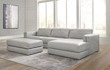 Amiata Glacier 2-Piece Sectional with Ottoman from Ashley Furniture - Luna Furniture