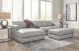 Amiata Glacier Leather 2-Piece LAF Chaise Sectional from Ashley - Luna Furniture