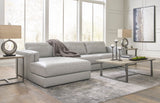 Amiata Glacier Leather 2-Piece LAF Chaise Sectional from Ashley - Luna Furniture