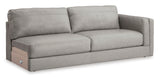 Amiata Glacier Leather 2-Piece LAF Chaise Sectional from Ashley - Luna Furniture
