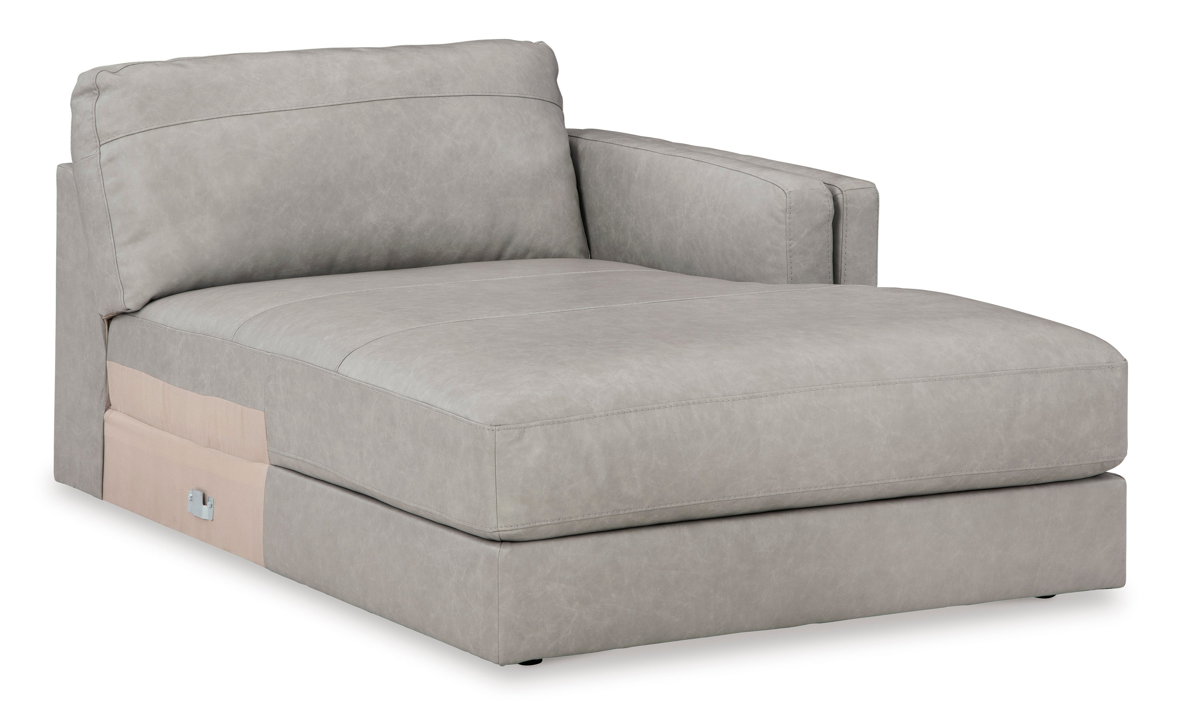 Amiata Glacier Leather 2-Piece RAF Chaise Sectional – Luna Furniture