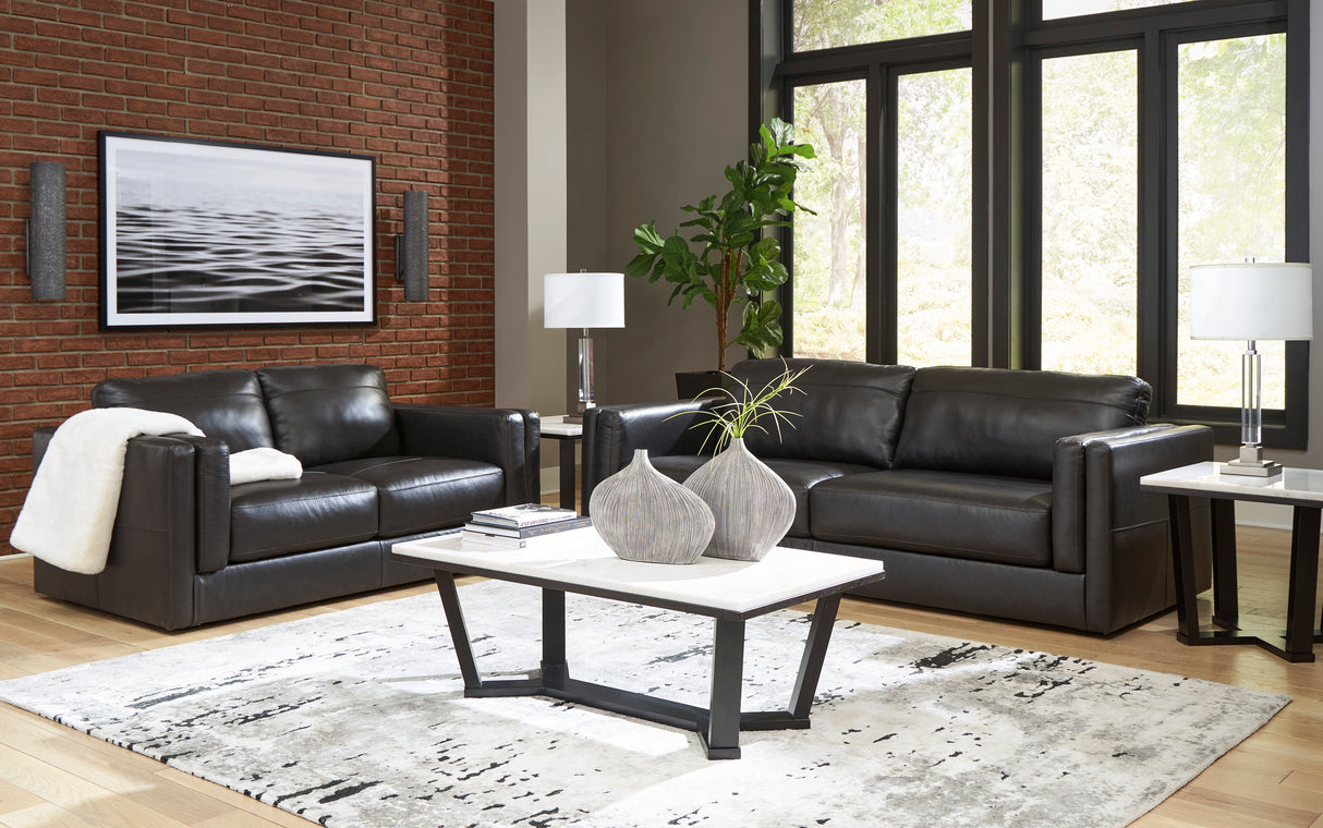 Amiata Onyx Leather Living Room Set from Ashley - Luna Furniture
