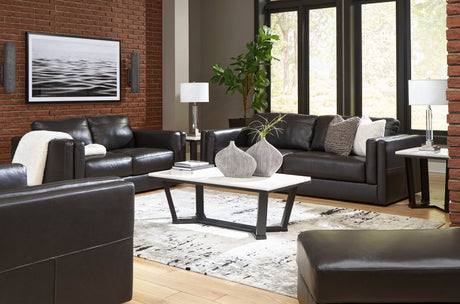 Amiata Onyx Leather Living Room Set from Ashley - Luna Furniture