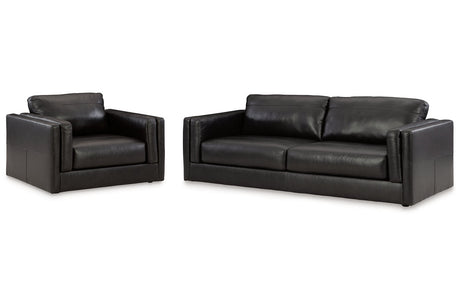 Amiata Onyx Sofa and Oversized Chair from Ashley - Luna Furniture