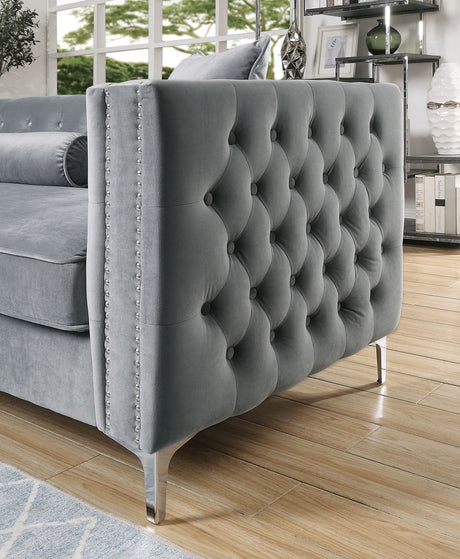 Amie Gray Sectional from Furniture of America - Luna Furniture