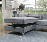Amie Gray Sectional from Furniture of America - Luna Furniture