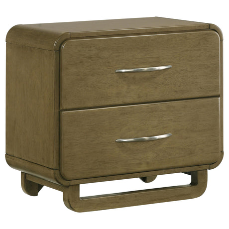 Amsbury Nutmeg 2-Drawer Nightstand from Coaster - Luna Furniture