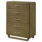 Amsbury Nutmeg 5-Drawer Chest from Coaster - Luna Furniture