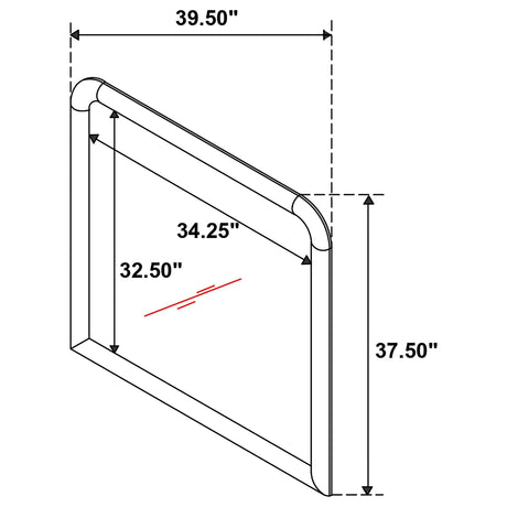 Amsbury Nutmeg Dresser Mirror (Mirror Only) from Coaster - Luna Furniture