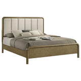 Amsbury Nutmeg Upholstered Eastern King Bed from Coaster - Luna Furniture
