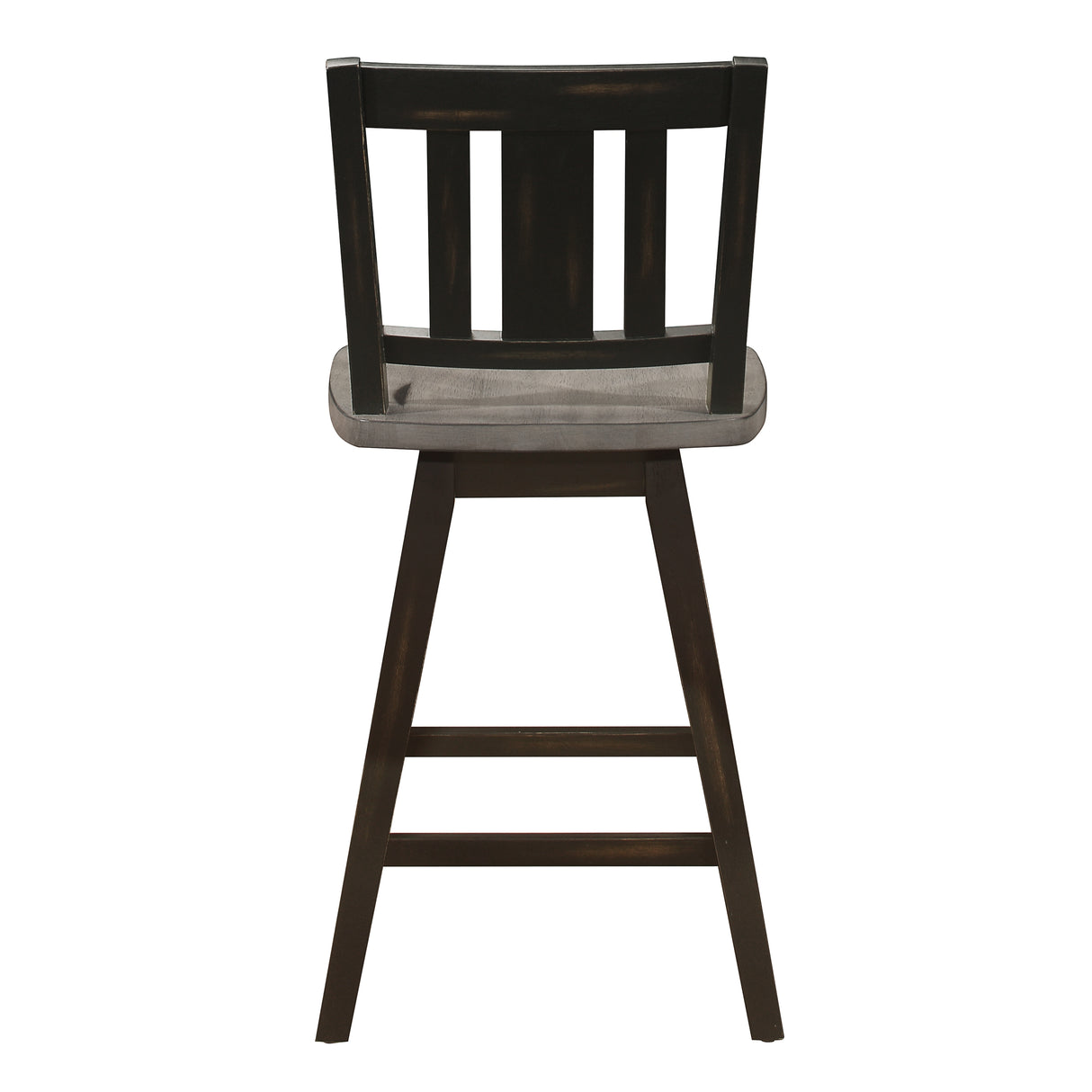 Amsonia Gray/Black 5-Piece Counter Height Set with Slat Back Swivel Chairs from Homelegance - Luna Furniture