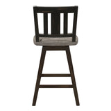 Amsonia Gray/Black 5-Piece Counter Height Set with Slat Back Swivel Chairs from Homelegance - Luna Furniture