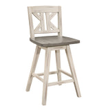 Amsonia Gray/White 5-Piece Counter Height Set with Divided X-Back Swivel Chairs from Homelegance - Luna Furniture
