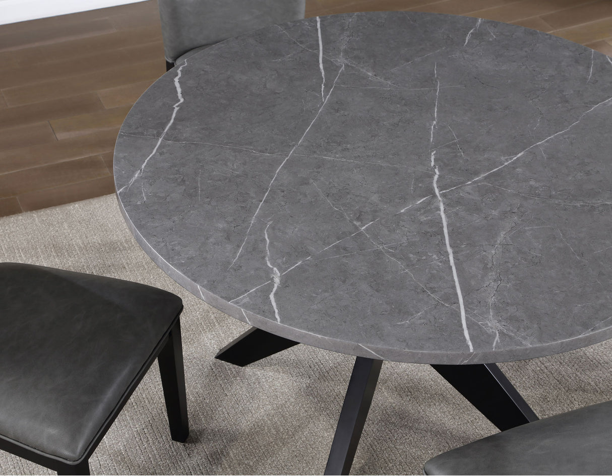 Amy Black/Gray Round Dining Room Set from Steve Silver - Luna Furniture