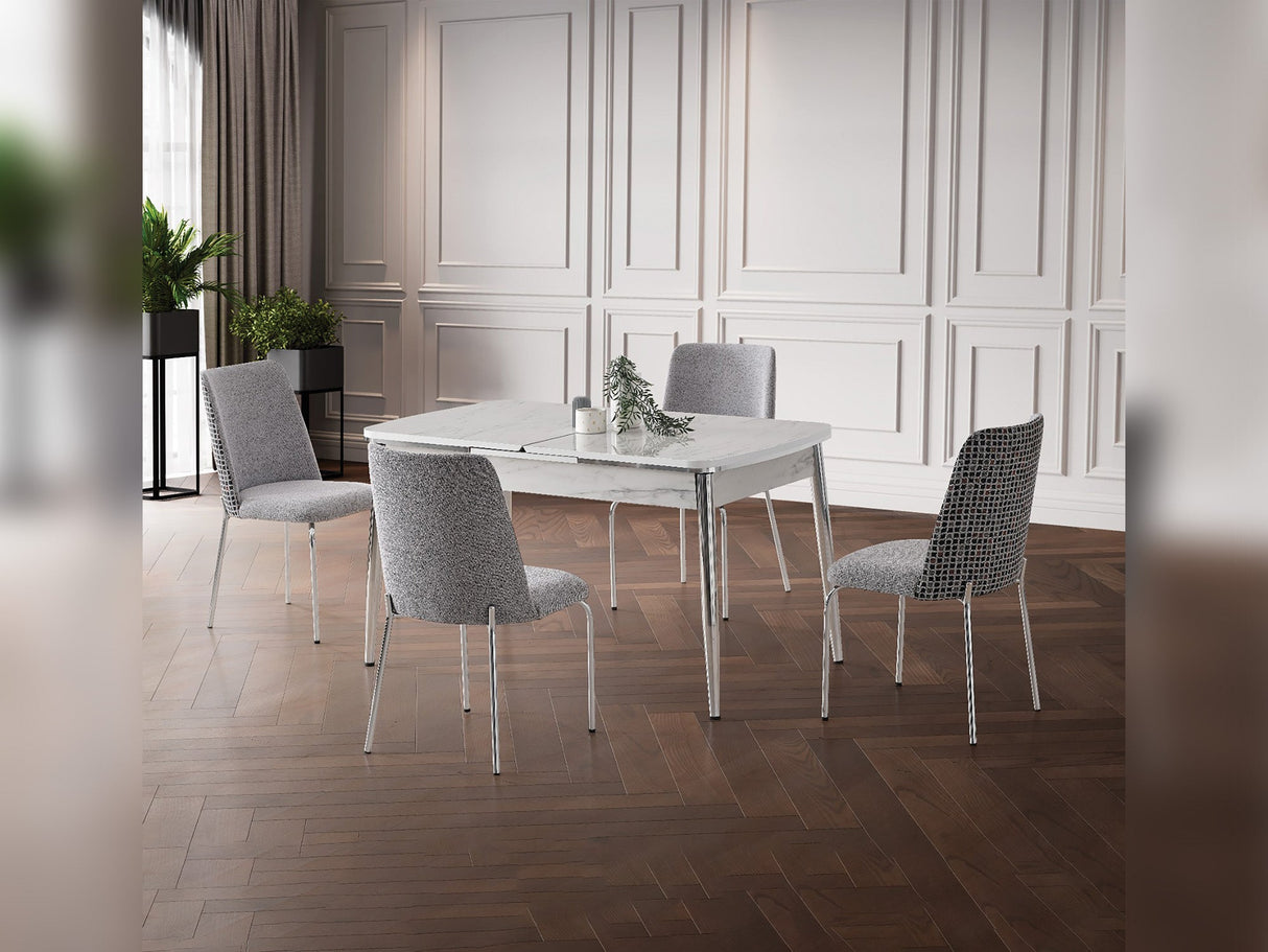 Inci Diningroom Table in White from Furnia - Luna Furniture