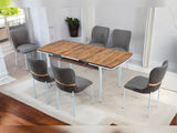 Inci Diningroom Table in Walnut from Furnia - Luna Furniture