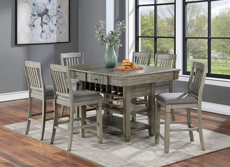 Anaya Gray Counter Ht. Table from Furniture of America - Luna Furniture