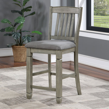 Anaya Gray/Light Gray Counter Height Chair from Furniture of America - Luna Furniture