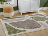 Anburgh Green/Gray/Ivory Large Rug from Ashley - Luna Furniture