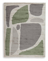 Anburgh Green/Gray/Ivory Medium Rug from Ashley - Luna Furniture