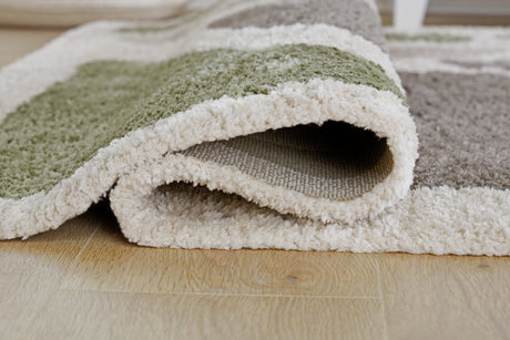Anburgh Green/Gray/Ivory Medium Rug from Ashley - Luna Furniture