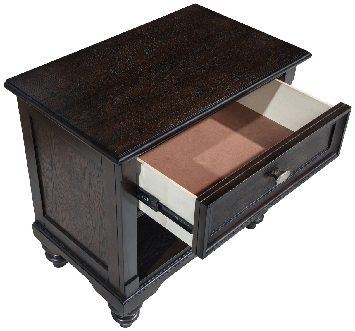 Andover Dark Oak 1-Drawer Nightstand from Coaster - Luna Furniture