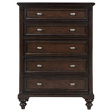 Andover Dark Oak 5-Drawer Chest from Coaster - Luna Furniture