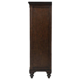 Andover Dark Oak 6-Drawer Tempered Glass Door Chest from Coaster - Luna Furniture
