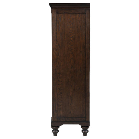 Andover Dark Oak 6-Drawer Tempered Glass Door Chest from Coaster - Luna Furniture
