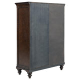 Andover Dark Oak 6-Drawer Tempered Glass Door Chest from Coaster - Luna Furniture