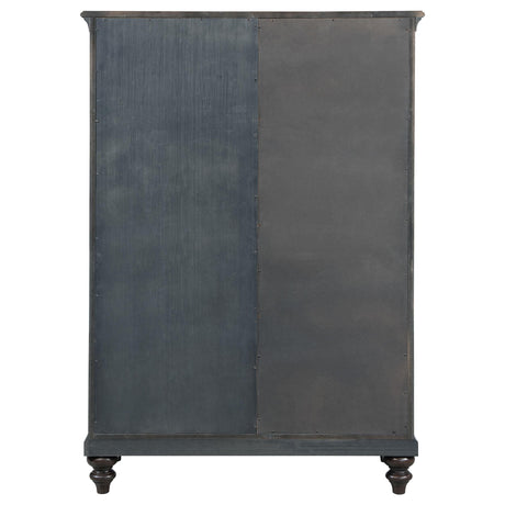 Andover Dark Oak 6-Drawer Tempered Glass Door Chest from Coaster - Luna Furniture