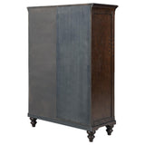 Andover Dark Oak 6-Drawer Tempered Glass Door Chest from Coaster - Luna Furniture