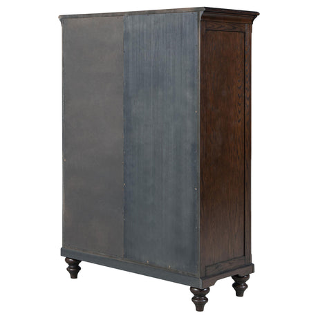 Andover Dark Oak 6-Drawer Tempered Glass Door Chest from Coaster - Luna Furniture