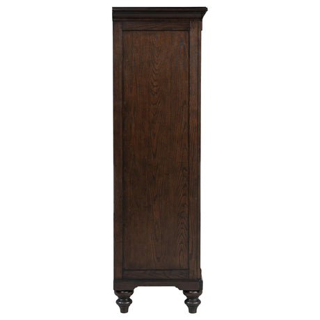 Andover Dark Oak 6-Drawer Tempered Glass Door Chest from Coaster - Luna Furniture