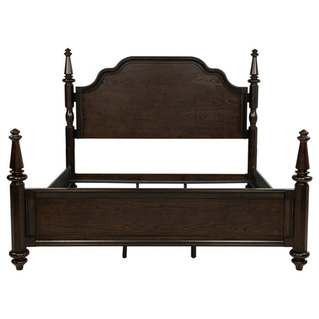 Andover Dark Oak Four Poster Eastern King Bed from Coaster - Luna Furniture