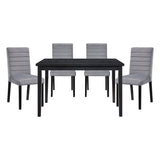 Andreas Black/Gray 5-Piece Dining Set from Homelegance - Luna Furniture