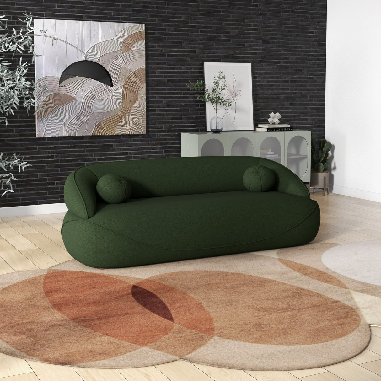 Andrew Dark Green Boucle Sofa from Ashcroft Furniture - Luna Furniture