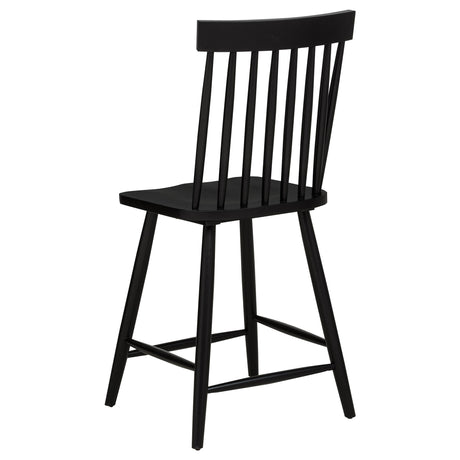 Andrews Black Windsor Counter Height Dining Side Chair, Set of 2 from Coaster - Luna Furniture