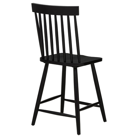 Andrews Black Windsor Counter Height Dining Side Chair, Set of 2 from Coaster - Luna Furniture