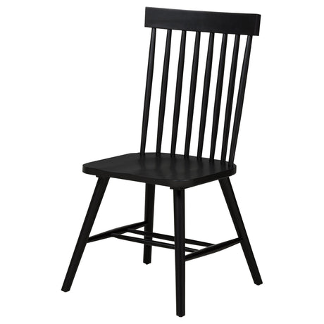 Andrews Black Windsor Spindle Back Dining Side Chair, Set of 2 from Coaster - Luna Furniture